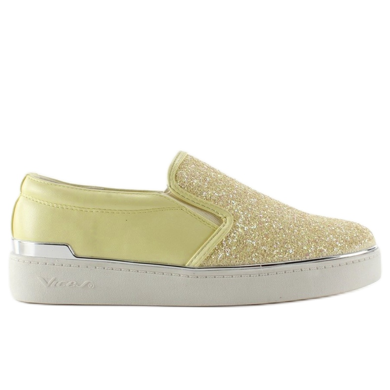 Moderan elegantan slipony 788-26 Žuta žuta boja