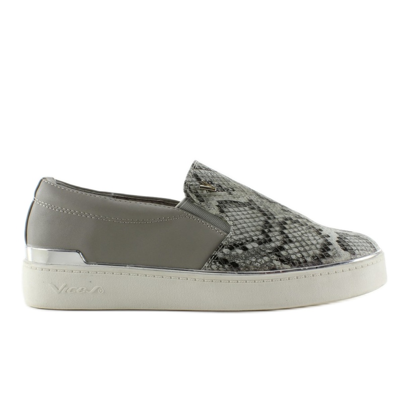 Slip-on tenisice sa zmijskim uzorkom 787 Grey siva