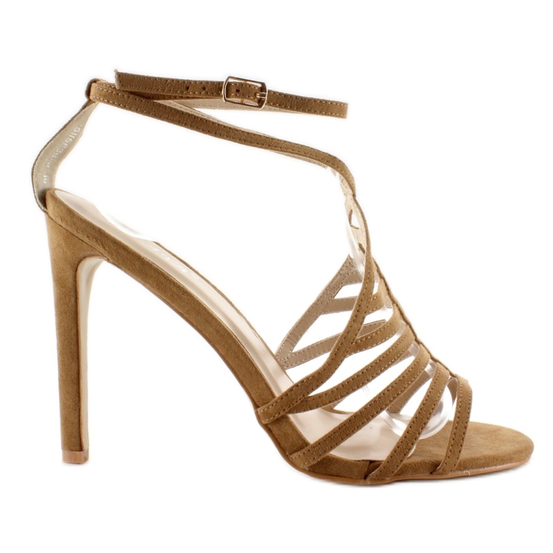 Sandale na visokoj peti Hp-5H5639 smeđa