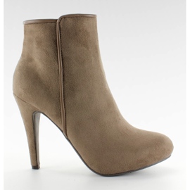 Suede visoke potpetice SAS-8F8534 smeđa