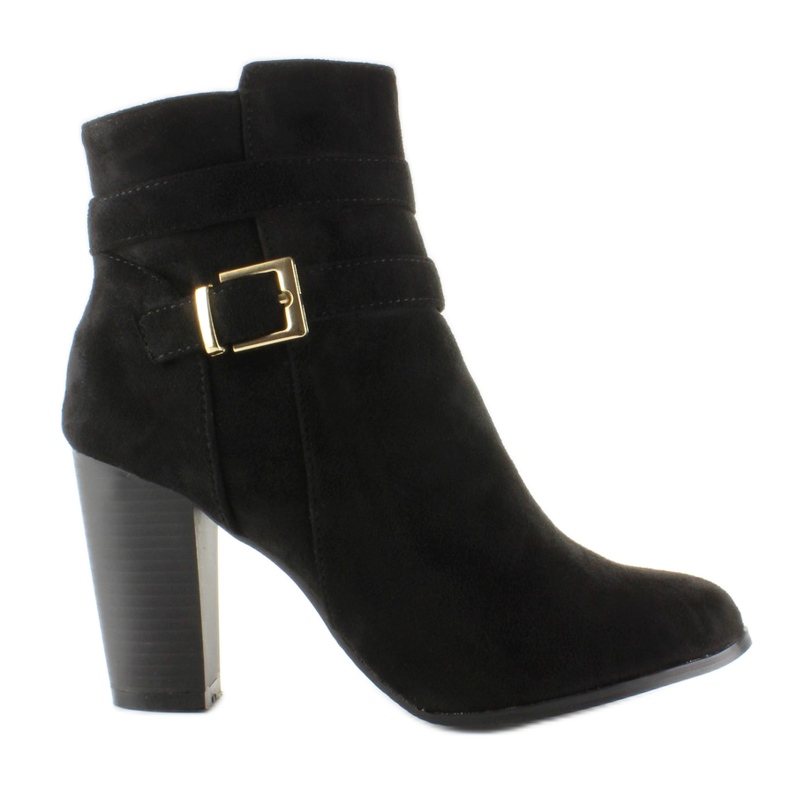 Antilop čizme na visoku petu SQ06 Crna crno