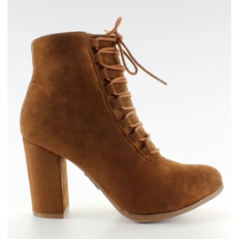 Suede čizme široke pete NC16 Camel smeđa