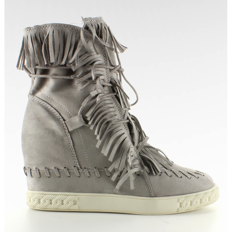 Suede tenisice s resicama BL-10 L. Siva