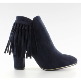 Čizme sa zlatnim cijevima B908D D. Plave boje tamnoplava