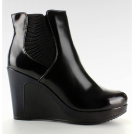 Čizme u punom tijelu Jodhpur čizme na Wedges crne crno