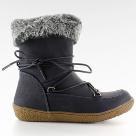 Pola čizme za djecu s krznom Marino tamnoplava