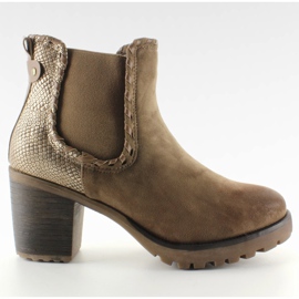 Čizme sa zmijskim motivom 725. Khaki crna