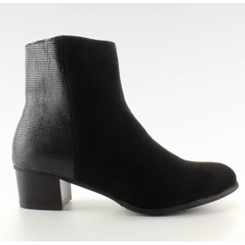 Tanke čizme sa širokim potpeticama crne crna