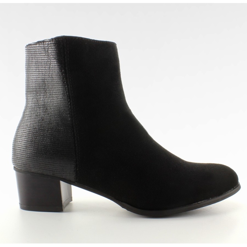 Tanke čizme sa širokim potpeticama crne crno