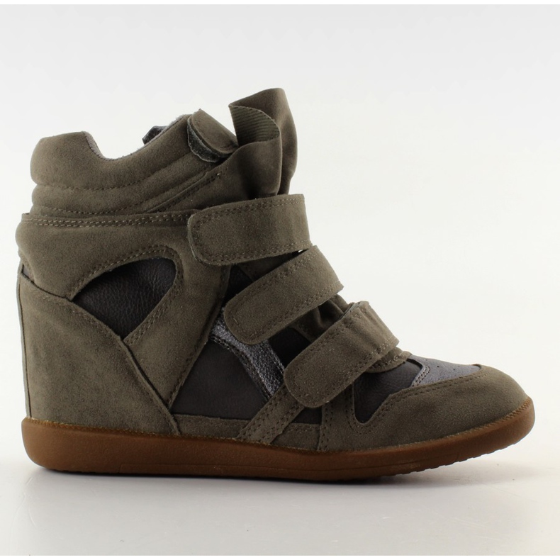 Suknja od kože od antilop 6040 D. Siva