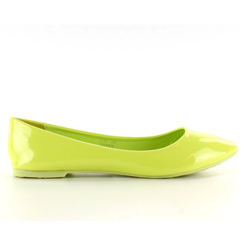 Glatko lakirane balerinke C30 zelena