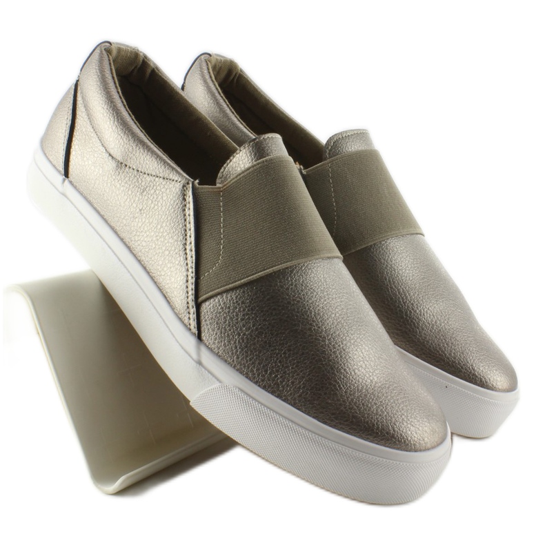 Slip-on tenisice s gumom NB72P Gun Color žuta boja