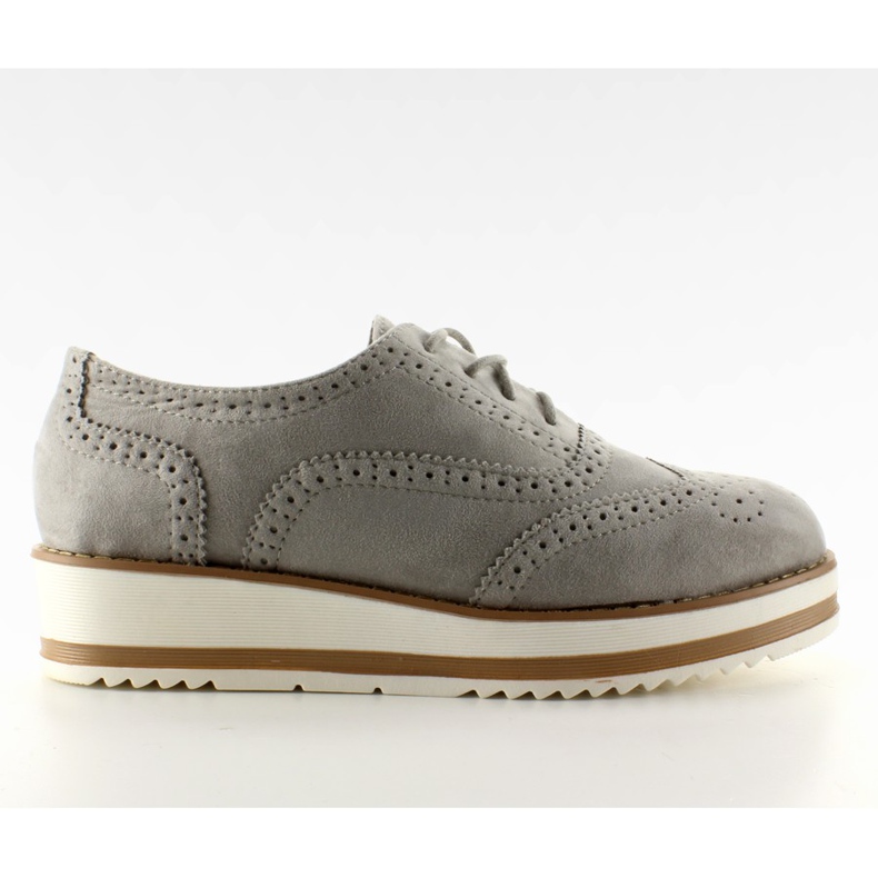 Mokasine na visokom potplatu siva