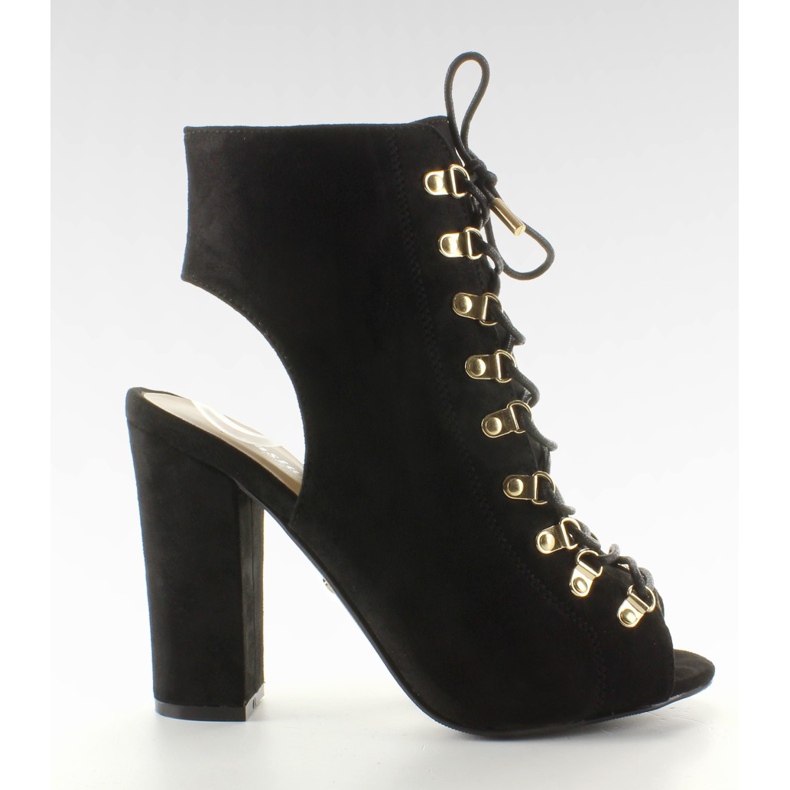 JZ-11P Crne otvorene nožne pumpe crno