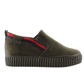 Creepersy Slipony Stripes 2018-47 Black Gren zelena