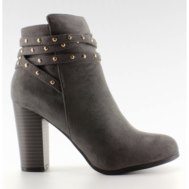 Siva antilop čizme sa širokim potpeticama