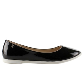 1151 Crne glatke lakirane balerinke crna