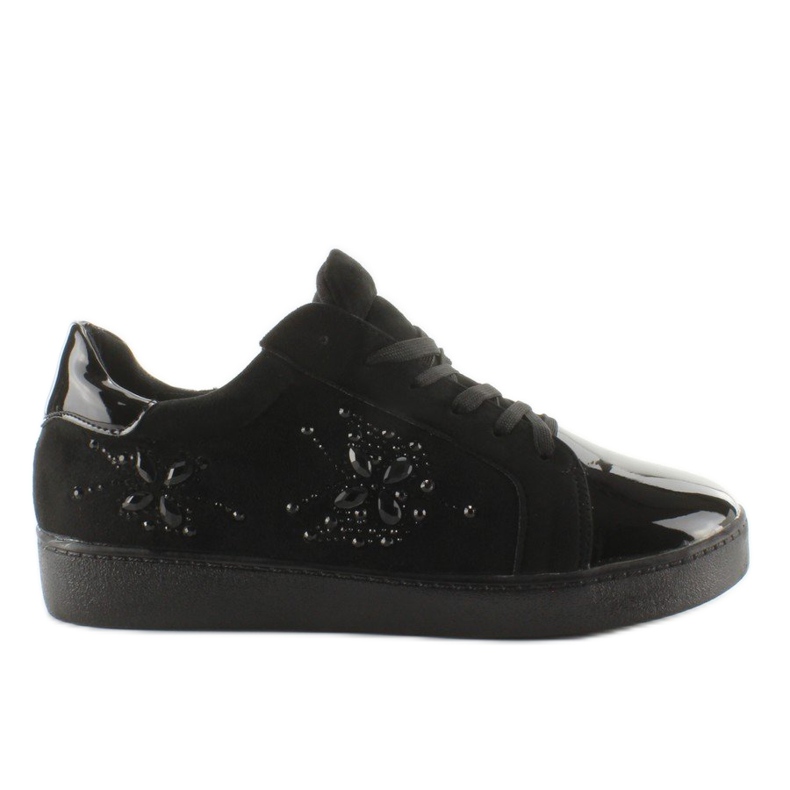 Ženske tenisice sa kristalima T273P Crne crno