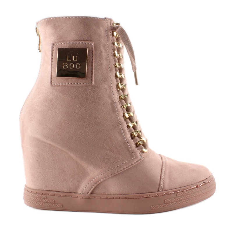 Tenisice na vezanje s pločicom B-2 Pink ružičasta