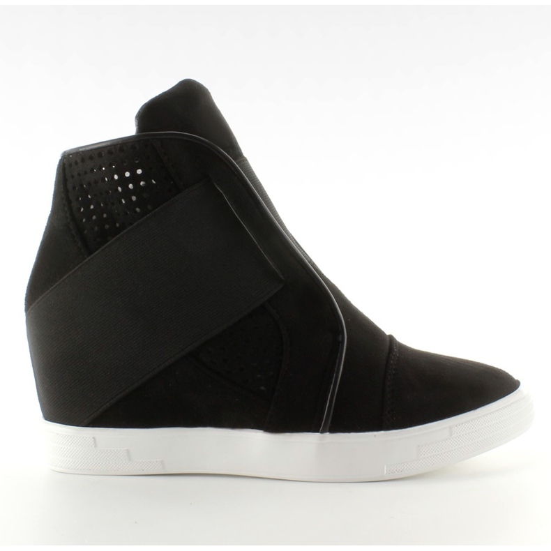 Tenisice sa širokim crnim gumicama crno