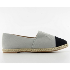 Esapdryles s utisnutim slovima T267 Grey crna siva