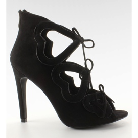 Čizme s potpeticama, otvorenih srca 1240 crne crna