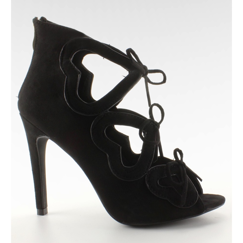 Čizme s potpeticama, otvorenih srca 1240 crne crno