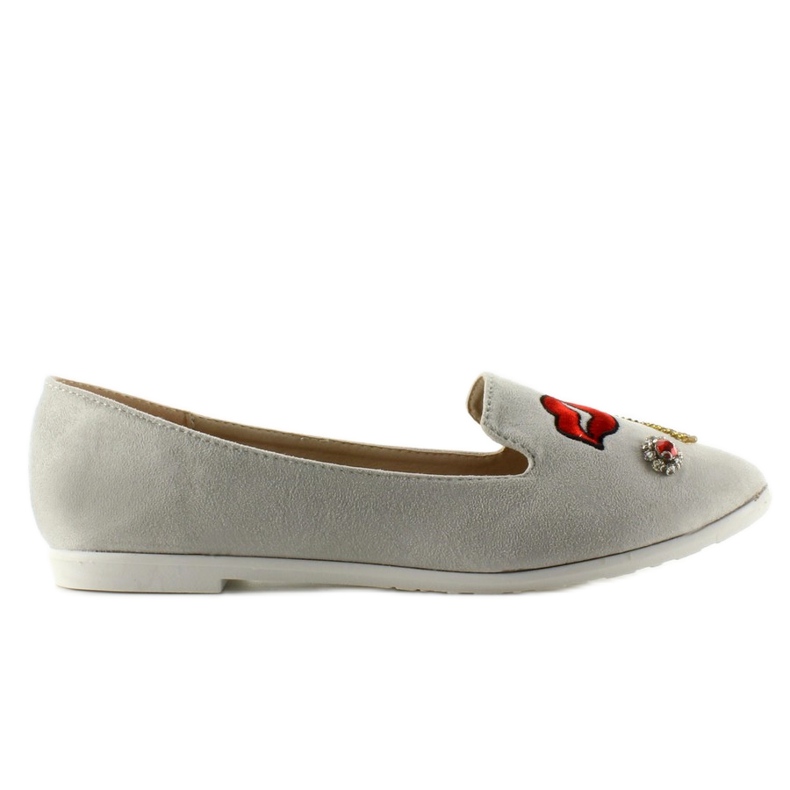 Balerine gospodske sa zakrpama 333-18 sive siva