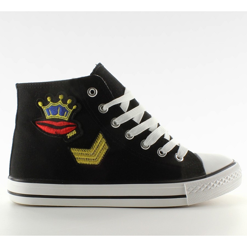 Cipele do gležnja s crnim flasterima R63 crno