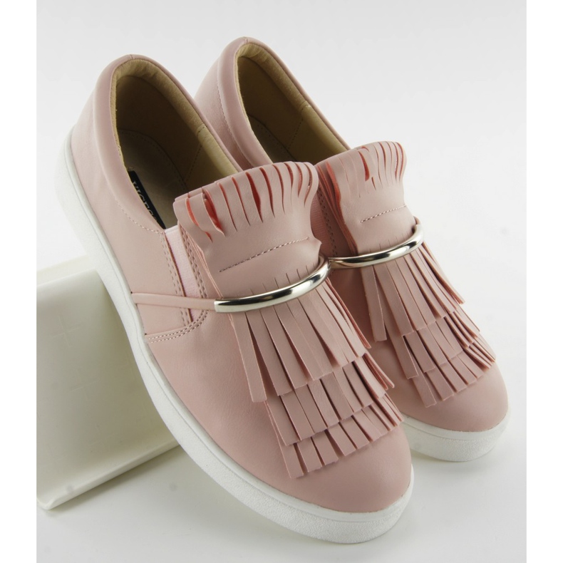 Slipony s resama 6074 roza ružičasta