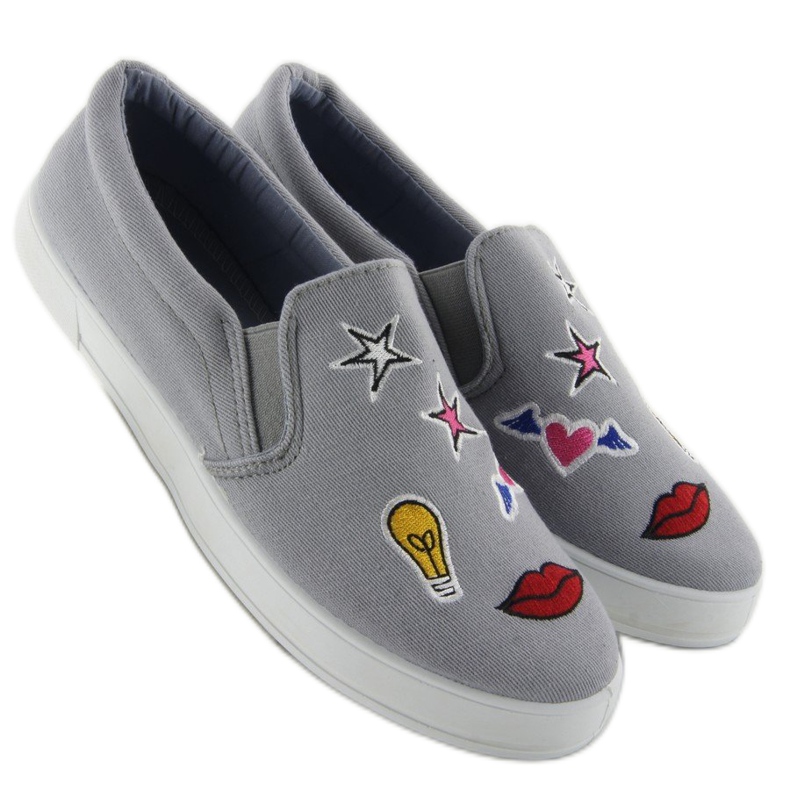 Natikače s JX41P sivim zakrpama siva