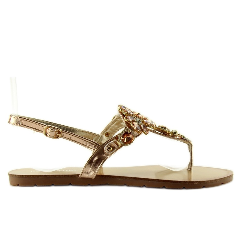 Sandale s prekrasnim kamenčićima JH41 roze ružičasta