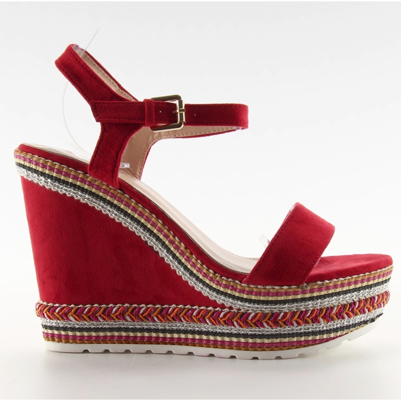 Prekrasne sandale na klin LL-56 ed crvena