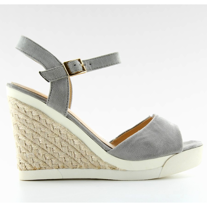 Sportske sandale na klinovima sive siva