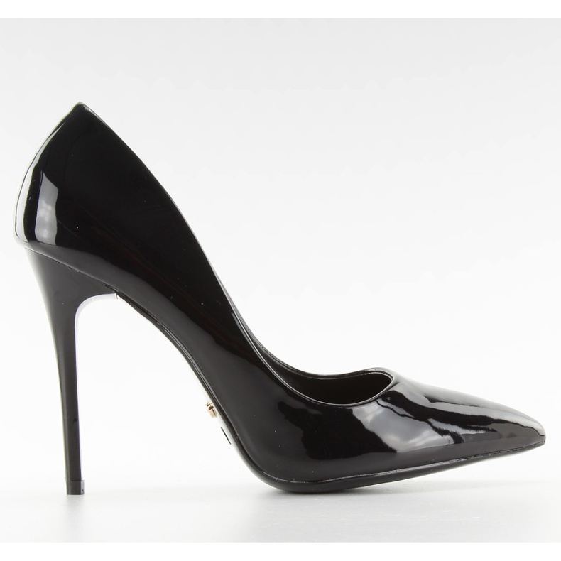 Glatke lakirane Le03 crne potpetice crno