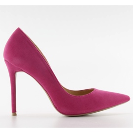 Suede pumpe na pin 5438 D. fushia ružičasta