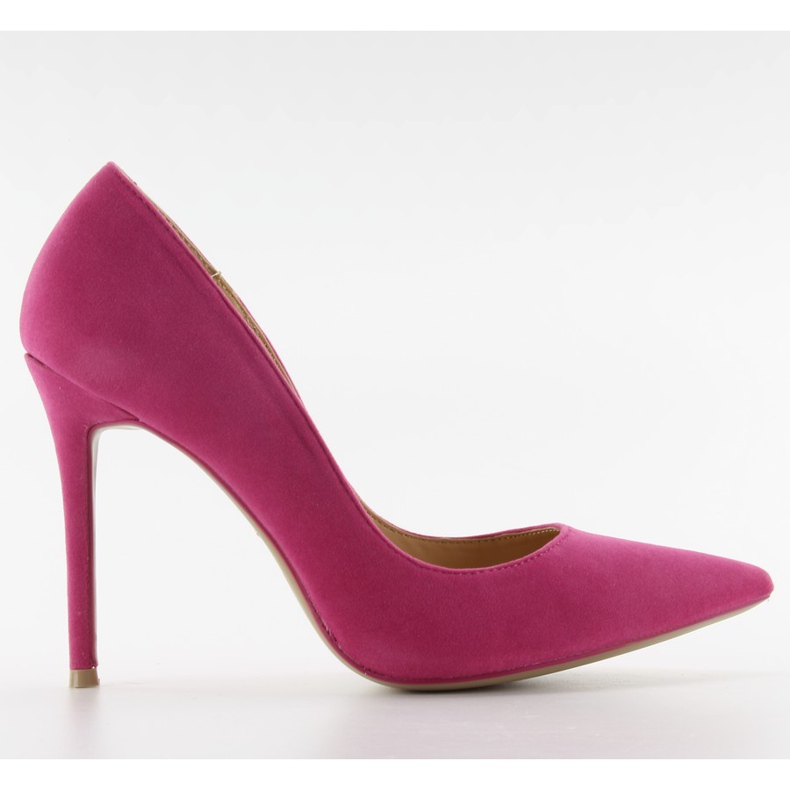 Suede pumpe na pin 5438 D. fushia ružičasta