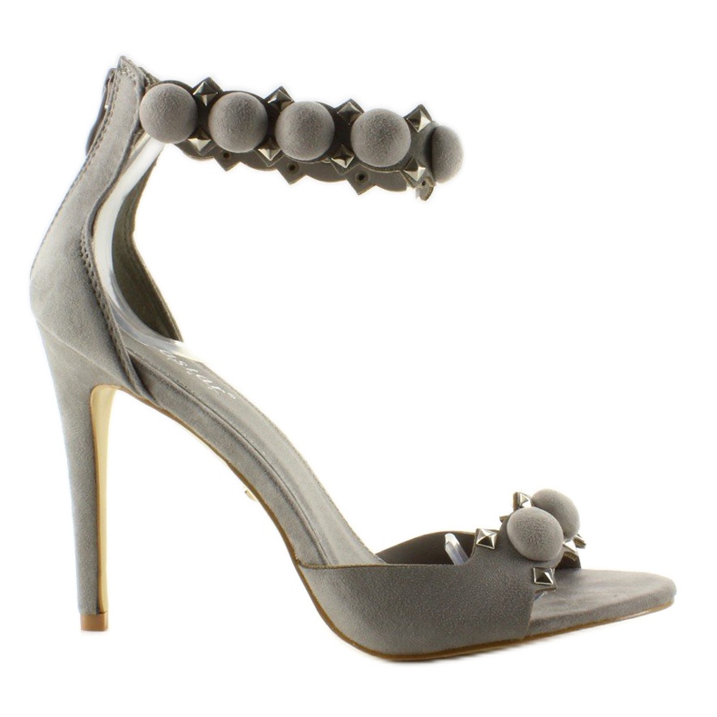 Sandale na iglu Smiješne kuglice LE022 Siva