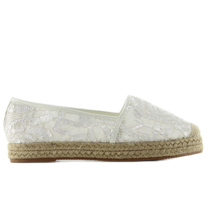 Espadrile od čipke 7137 Bijele bijela