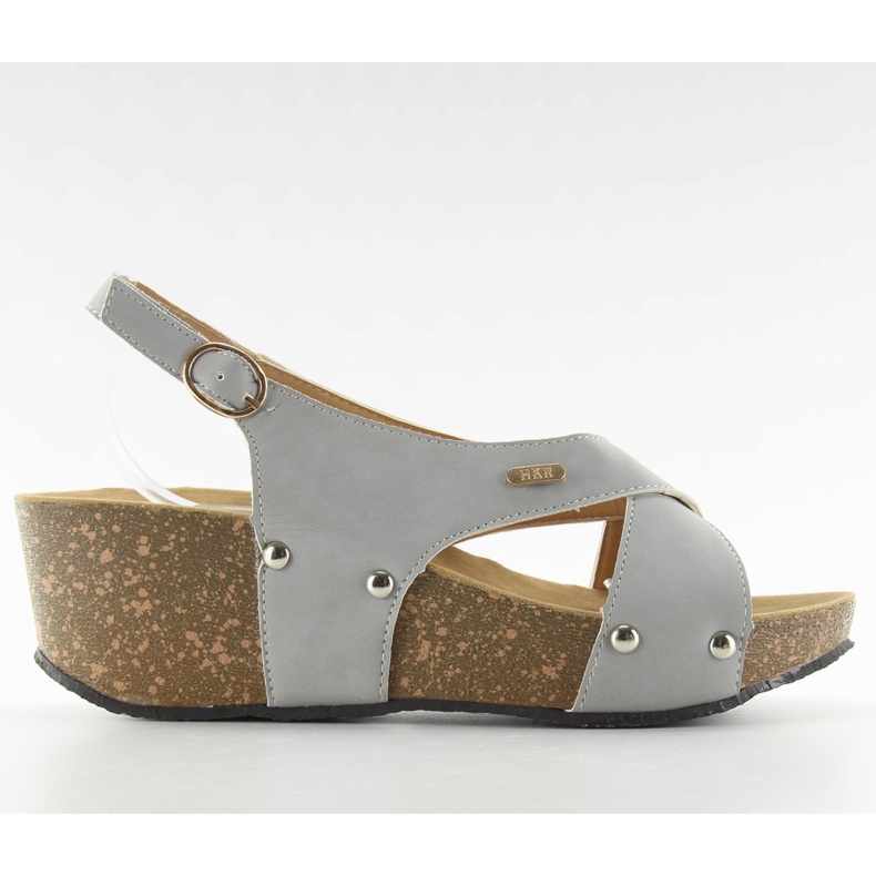 Sandale na cork sivim potplatima siva