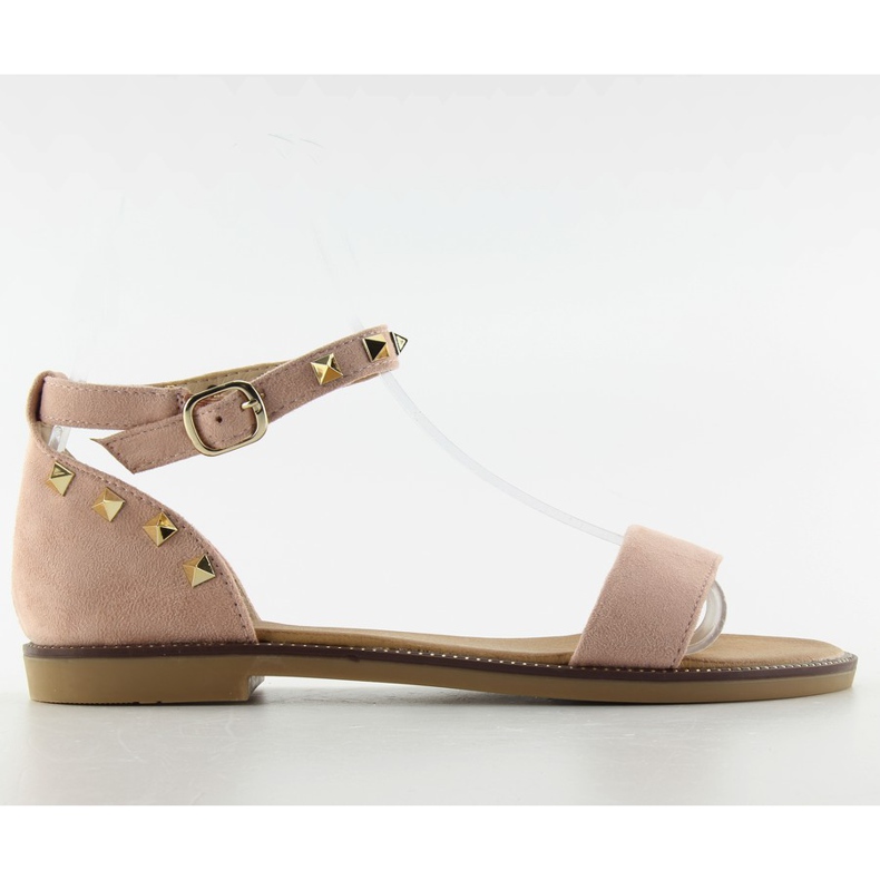 Sandale sa štiklama na gležnju s51 Pink ružičasta