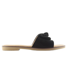 Ženske papuče s mašnom S52 crne crna