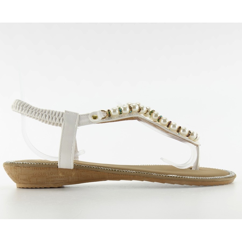 Sandale s biserima 2017-25 bijele bijela