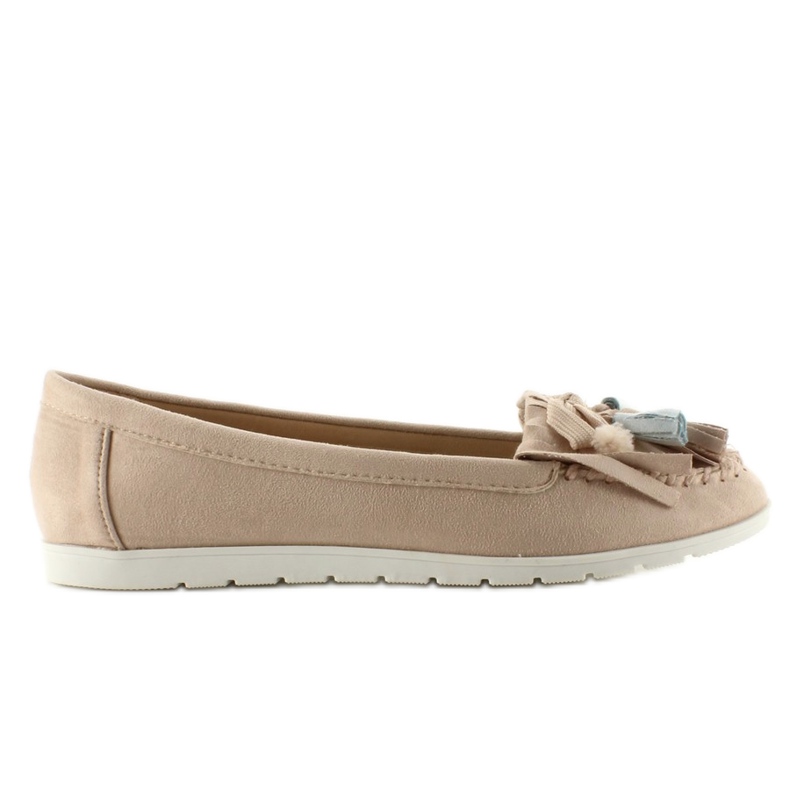 Antilop mokasine s resama 7122 Pink smeđa