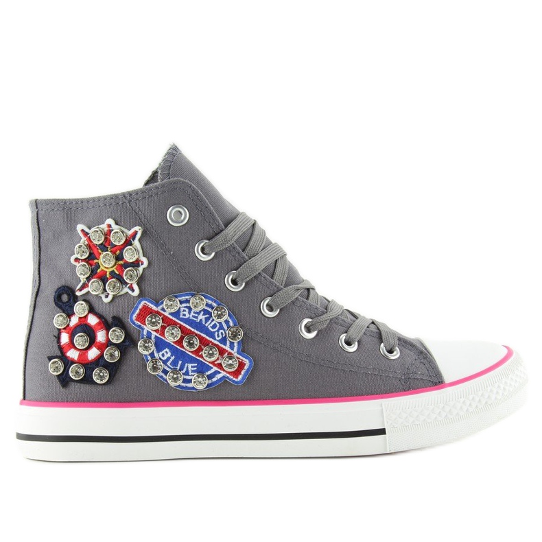 Tenisice za gležnjeve sa kamenčićima BL101P Siva