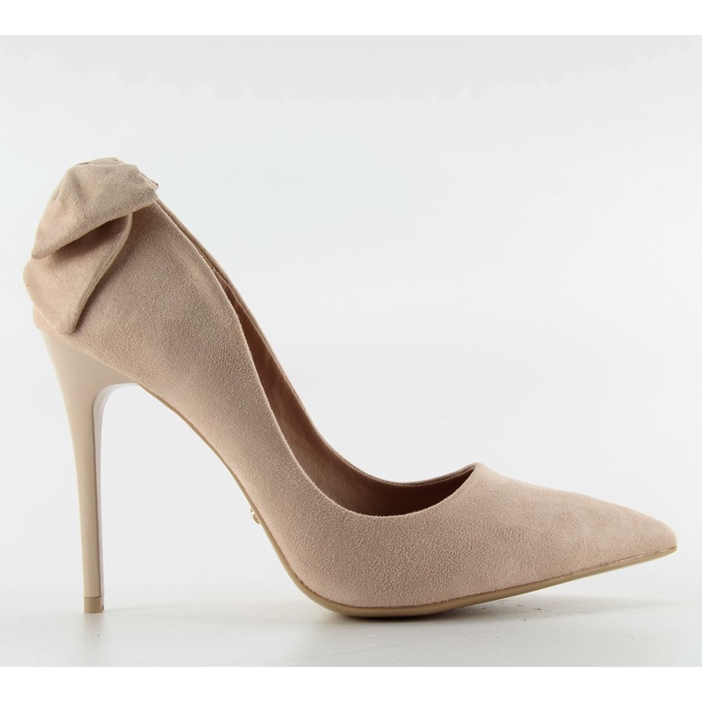 Suede cipele s lukom LE035 Bež