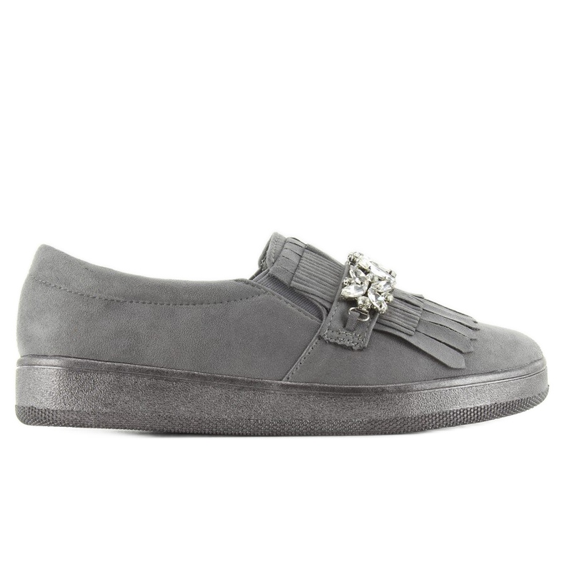 Sliponi na bisernom potplatu t277p Sivi siva