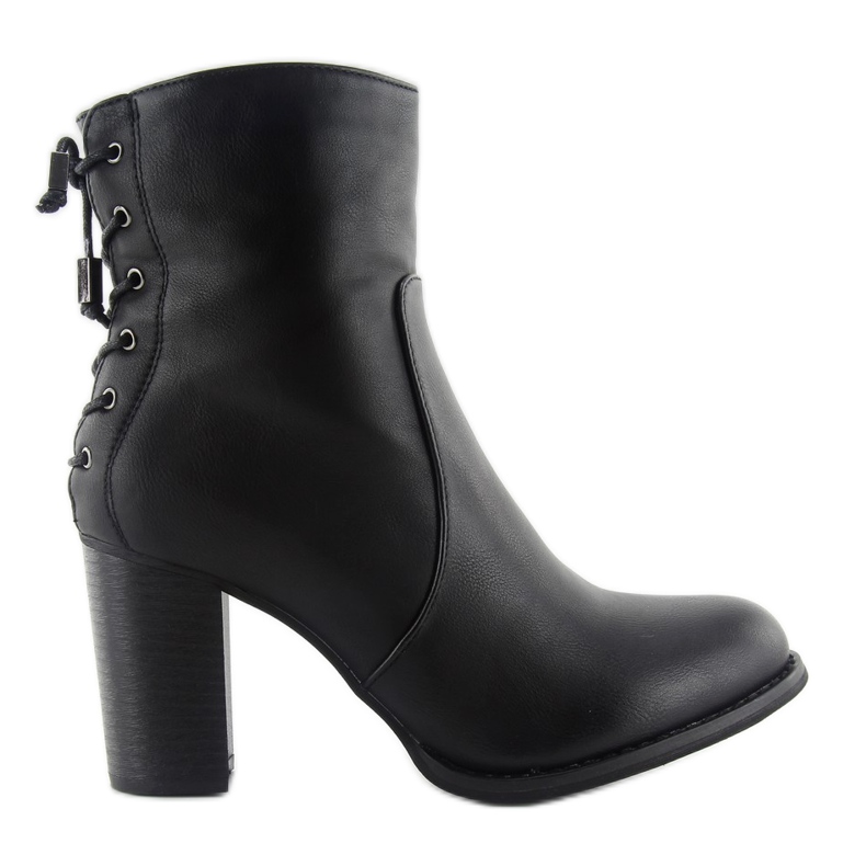 Ukrasne čizme na vezanje C288 crno