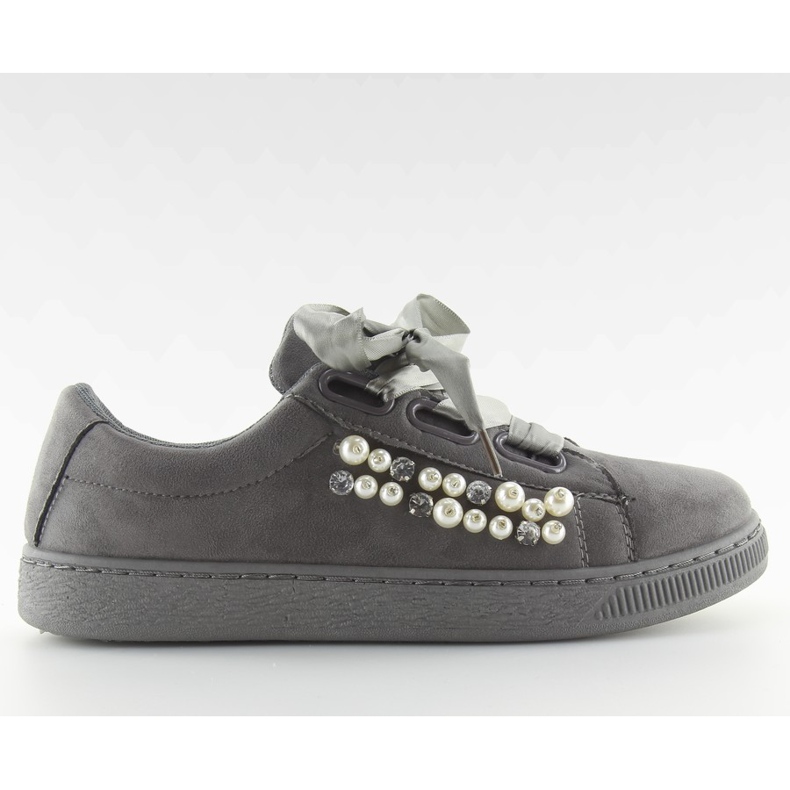 Sive tenisice s biserima H99-11 sive siva