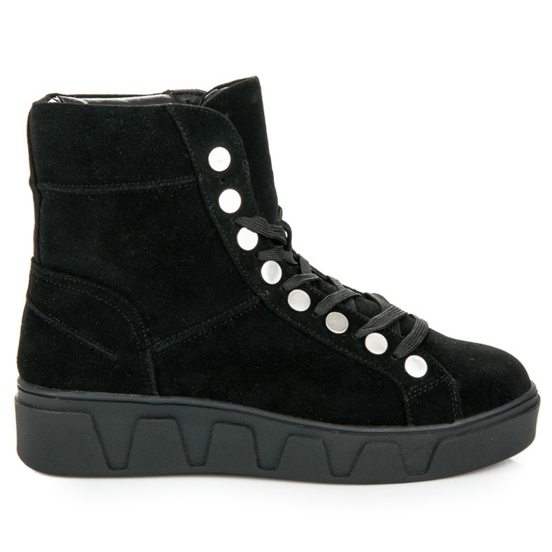 Betler Čizme na vezanje na platformi crno